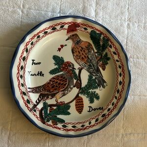 Anthropologie Nathalie Lete 12 Days Of Christmas “ Two  Turtle Doves”